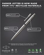 Miniatyrbilde 3 av Stål Parker Jotter Blått Blekk Kulepenn