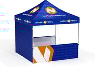 Miniatyrbilde 6 av Trykk på én side av veggene Telt Popup 3 x 3 meter inkl tak, bakvegg og to halvvegger