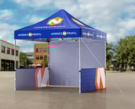 Miniatyrbilde 7 av Trykk på én side av veggene Telt Popup 3 x 3 meter inkl tak, bakvegg og to halvvegger