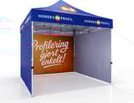 Miniatyrbilde 1 av Trykk på én side av veggene Telt Popup 3 x 3 meter inkl tak og tre vegger