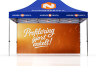 Miniatyrbilde 2 av Trykk på én side av vegg Telt Popup 4,5 x 3 meter inkl tak og bakvegg