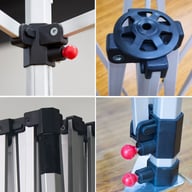 Miniatyrbilde 7 av Trykk på én side av vegg Telt Popup 4,5 x 3 meter inkl tak og bakvegg