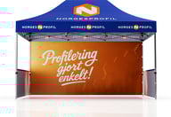 Miniatyrbilde 2 av Trykk på én side av veggene Telt Popup 4,5 x 3 meter inkl tak, bakvegg og to halvvegger