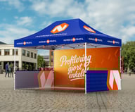 Miniatyrbilde 12 av Trykk på én side av veggene Telt Popup 4,5 x 3 meter inkl tak, bakvegg og to halvvegger
