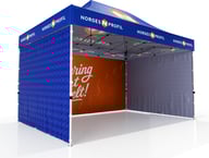 Miniatyrbilde 1 av Trykk på én side av veggene Telt Popup 4,5 x 3 meter inkl tak og tre vegger