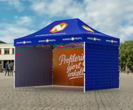 Miniatyrbilde 12 av Trykk på én side av veggene Telt Popup 4,5 x 3 meter inkl tak og tre vegger