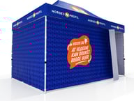 Miniatyrbilde 1 av Trykk på én side av veggene Telt Popup 4,5 x 3 meter inkl tak og fire vegger