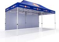 Miniatyrbilde 1 av Trykk på én side av vegg Telt Popup 6 x 3 meter inkl tak og bakvegg