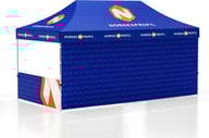 Miniatyrbilde 4 av Trykk på én side av veggene Telt Popup 6 x 3 meter inkl tak, bakvegg og to halvvegger