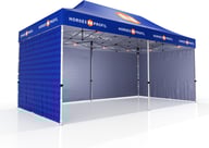 Miniatyrbilde 1 av Trykk på én side av veggene Telt Popup 6 x 3 meter inkl tak og tre vegger