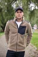 Miniatyrbilde 3 av Beige Tracker Teddy Fleecejakke