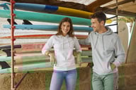 Miniatyrbilde 6 av Anthracite Melange Clique Premium Økologisk Bomull Hettegenser Dame