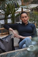 Miniatyrbilde 5 av Anthracite Melange Clique Classic Marion Langermet Poloskjorte Dame