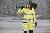 Miniatyrbilde 4 av Yellow Jobman 1210 Hi-Vis Softshell Jakke Dame