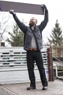 Miniatyrbilde 5 av Black Jobman 1317 Poly Cotton Vattert Jakke