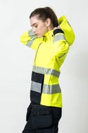 Miniatyrbilde 3 av HV Yellow/Black Jobman Hi-Vis Softshell  Jakke Dame