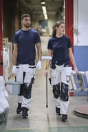 Miniatyrbilde 7 av White/Black Jobman Bomull Malerbukse