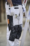 Miniatyrbilde 8 av White/Black Jobman Bomull Malerbukse