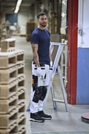 Miniatyrbilde 9 av White/Black Jobman Bomull Malerbukse