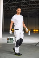 Miniatyrbilde 10 av White/Black Jobman Bomull Malerbukse