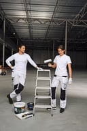 Miniatyrbilde 11 av White/Black Jobman Bomull Malerbukse