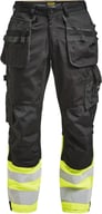 Miniatyrbilde 2 av Black/HV Yellow Jobman 2134 Core Stretch Håndverksbukse