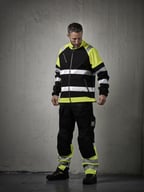 Miniatyrbilde 10 av Black/HV Yellow Jobman 2134 Core Stretch Håndverksbukse