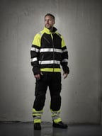 Miniatyrbilde 11 av Black/HV Yellow Jobman 2134 Core Stretch Håndverksbukse