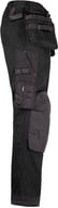 Miniatyrbilde 4 av Black/Black Jobman 2164 Stretch Håndverksbukse Arbeidsbukse