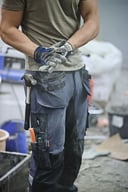 Miniatyrbilde 9 av Black/Black Jobman 2164 Stretch Håndverksbukse Arbeidsbukse