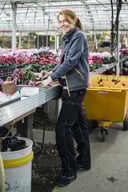 Miniatyrbilde 4 av Black/White Jobman 2201 Bomull Håndverksbukse Dame