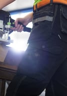 Miniatyrbilde 6 av Black/White Jobman 2201 Bomull Håndverksbukse Dame