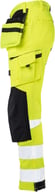 Miniatyrbilde 3 av Yellow/Black Jobman 2240 Stretch Varsel Håndverksbukse