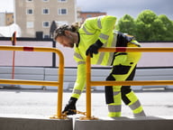 Miniatyrbilde 7 av Yellow/Black Jobman 2240 Stretch Varsel Håndverksbukse