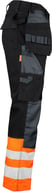 Miniatyrbilde 4 av Black/HV Orange Jobman 2277 Varsel Klasse 1 Håndverksbukse