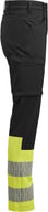 Miniatyrbilde 2 av Black/HV Yellow Jobman Hi-Vis Kl.1 Stretch  Arbeidsbukse