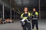 Miniatyrbilde 3 av Black/HV Yellow Jobman Hi-Vis Stretch  Arbeidsbukse Dame