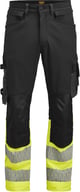 Miniatyrbilde 8 av Black/HV Yellow Jobman 2392 Stretch Hi-Vis Arbeidsbukse