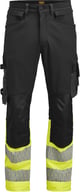 Miniatyrbilde 10 av Black/HV Yellow Jobman 2392 Stretch Hi-Vis Arbeidsbukse