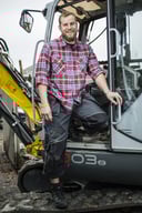 Miniatyrbilde 5 av Dark Grey/Orange Jobman 5138 Flanell Skjorte