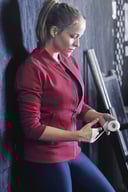 Miniatyrbilde 6 av Black Printer Javelin Collegejakke Dame