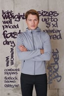 Miniatyrbilde 4 av Black Printer Layback Hettejakke