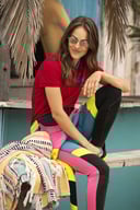 Miniatyrbilde 5 av Black Printer Surf Stretch Poloskjorte Dame