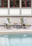 Miniatyrbilde 6 av 2-15-5018598 Sagaform Emilie Bomull og RPET Grønn/Hvit Teppe