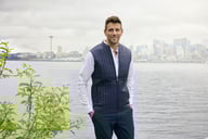 Miniatyrbilde 4 av Black Cutter & Buck Ozette Vattert Vest