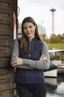 Miniatyrbilde 4 av Black Cutter & Buck Ozette Vattert Vest Dame