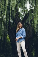 Miniatyrbilde 5 av Dark Indigo Cutter & Buck Ellensburg Denim Skjorte Dame