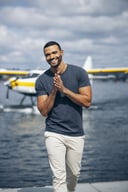 Miniatyrbilde 22 av Antracite Melange Cutter & Buck Manzanita U-hals T-skjorte