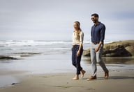 Miniatyrbilde 4 av Beige Cutter & Buck Advantage Polo Langermet  Poloskjorte Dame