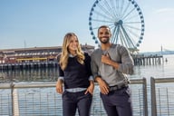 Miniatyrbilde 6 av Antracite Melange Cutter & Buck Oakville Strikkegenser